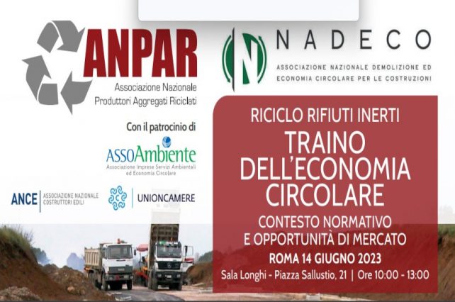 anpar “Riciclo rifiuti inerti, traino dell’economia circolare”